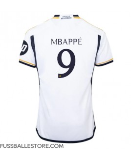 Günstige Real Madrid Kylian Mbappe #9 Heimtrikot 2023-24 Kurzarm